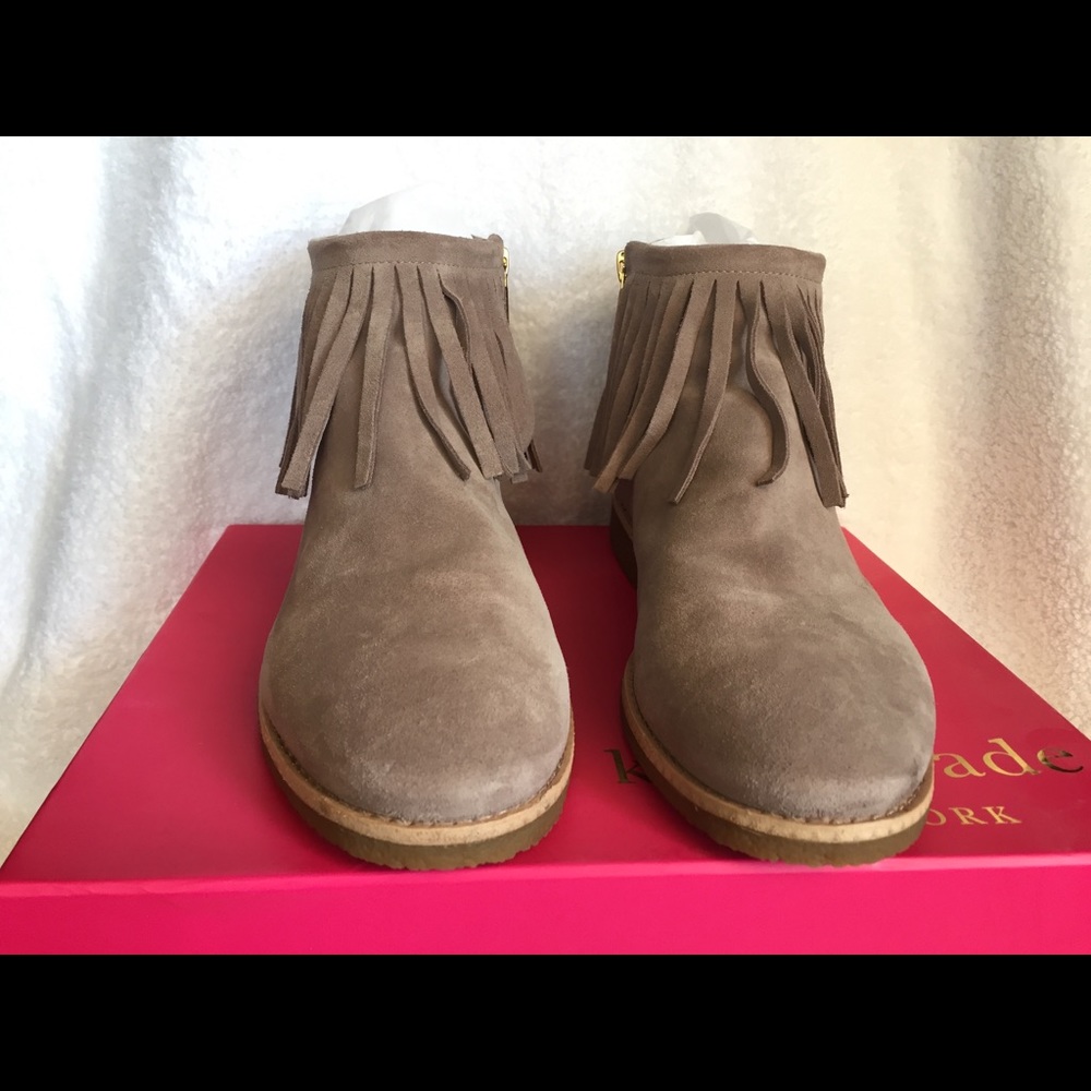 Kate ♠️Spade Betsie Truffle Taupe Suede Flat